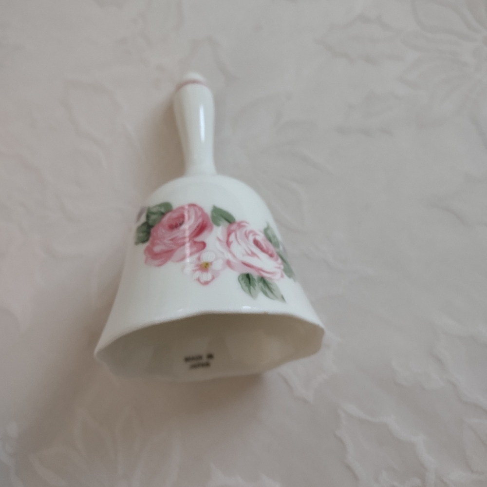 Made In Japan Porcelain Handpainted roses white bell